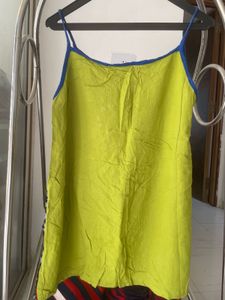Embroidered Green Tank Top
