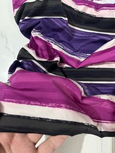 Striped Purple Swim Top
