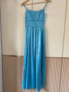 Blue Satin Dress