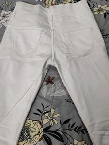 White Straight Leg Jeans