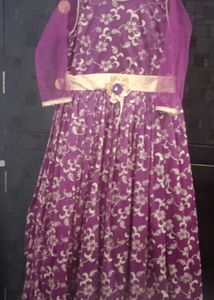 Floral Purple Girls Dress
