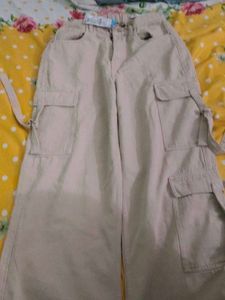 Beige Cargo Pants