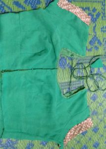 Green Embellished Saree