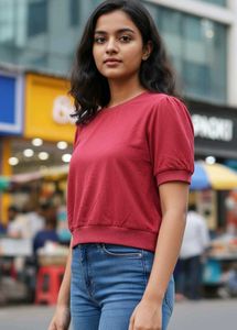 Maroon Sleeve Top