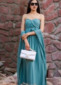 Elegant Blue Maxi Dress
