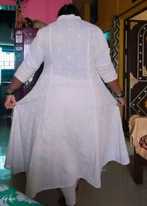 White Embroidered Kurti