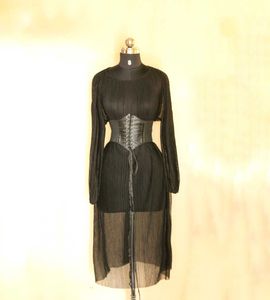Zara Black Sheer Dress Without Corset Belt