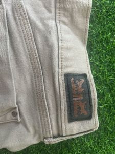 Beige Denim Shorts