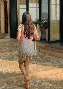Pink Floral Skirt