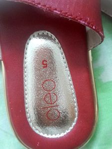 Red Flats Open Toe
