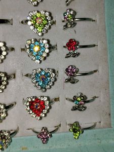 Sparkly Heart Rings At @150
