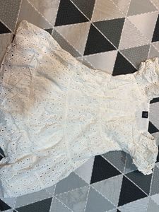 White Eyelet Mini Dress