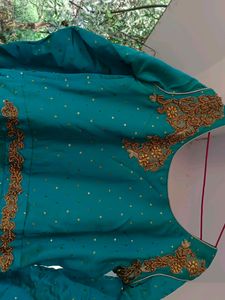 Heavy  Peacock Colour Gown