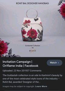 Original Rohit Bal By Oriflame Handbag
