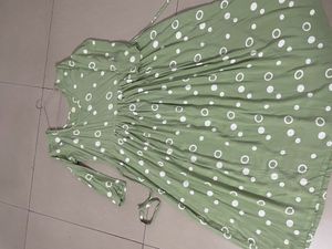 Sage Green Polka Dot Dress