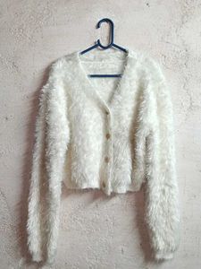 NEW Trendy Winter Crop Cardigan Woolen Sweater