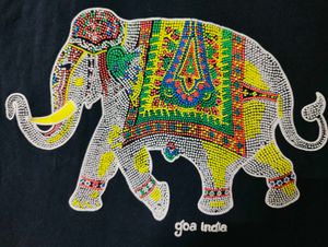 Unique Goa Elephant Black Tee