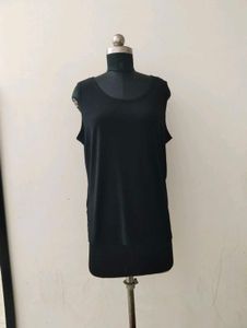 Black Sleeveless plus size Top