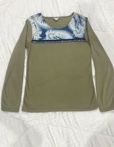 Muted Green Yoke Top
