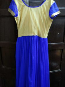Blue &amp; Gold Embellished Dress