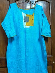 Blue Yellow Kurta Set