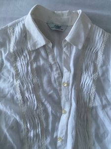 White Pintuck Blouse