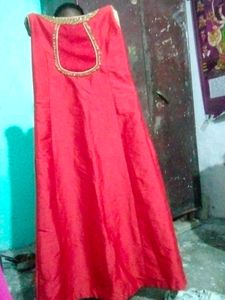 Elegant Red Dress Material