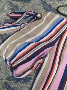 Striped Cold Shoulder Top