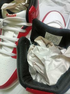 Bata Stylish Red &amp; White Sneakers