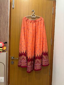 🆕 “Aurelia” peach Ethnic Skirt