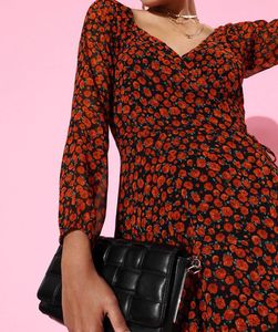 berry Lush Floral Maxi Dress