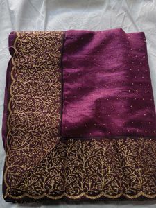 Elegant Embroidered Saree