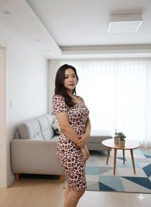 Leopard Print Bodycon Dress (bust size 32)