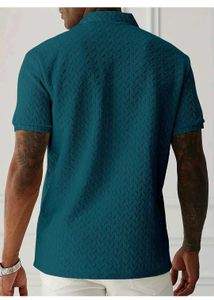 Textured Teal Polo Shirt