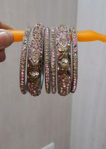 Pink Colour Bangales Set