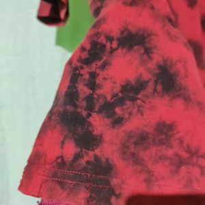Bonkers Tie-dye Red Oversized Tshirt