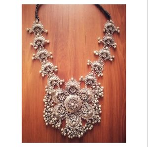 Long Antique Afghani Necklace Set