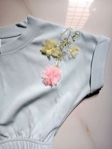 Floral Applique Crop Top