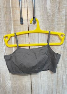 Gray Cropped Tank Top