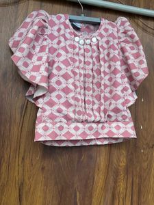 Stylish Pink Patterned Top