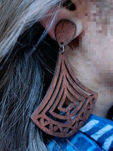 Wooden Dangle Earrings