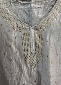 Embroidered Kurti - Silver