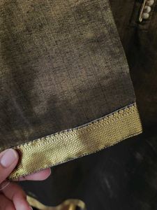 Zari Olive Colour Kurta