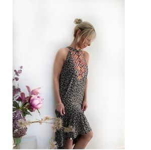 Holter Neck Cotton Dress