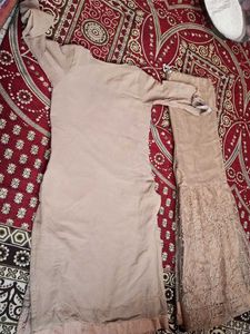 Elegant Beige garara Kameez Suit