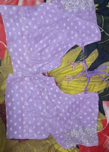 Ethnic Lavender Embellished Blouse