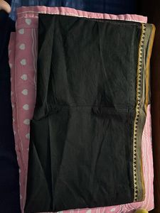 Black Fabric with Gold Border