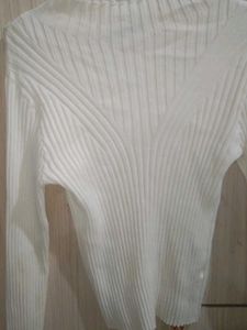 White Knit Top