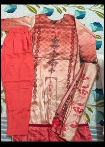 Beautiful Kurta Set With Heavy Banarasi Dupatta