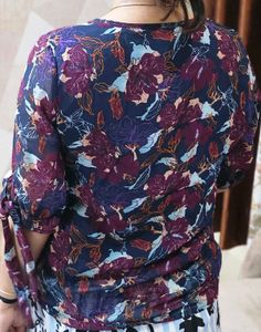 Floral Print Tie-Sleeve Top